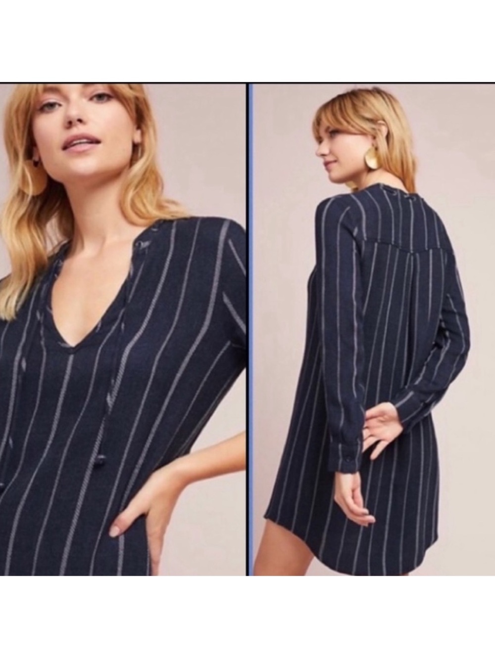 Anthropologie Cloth and Stone Striped Tunic Dress